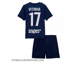 Paris Saint-Germain Vitinha #17 Domáci Detský futbalový dres 2025-26 Krátky Rukáv (+ trenírky)